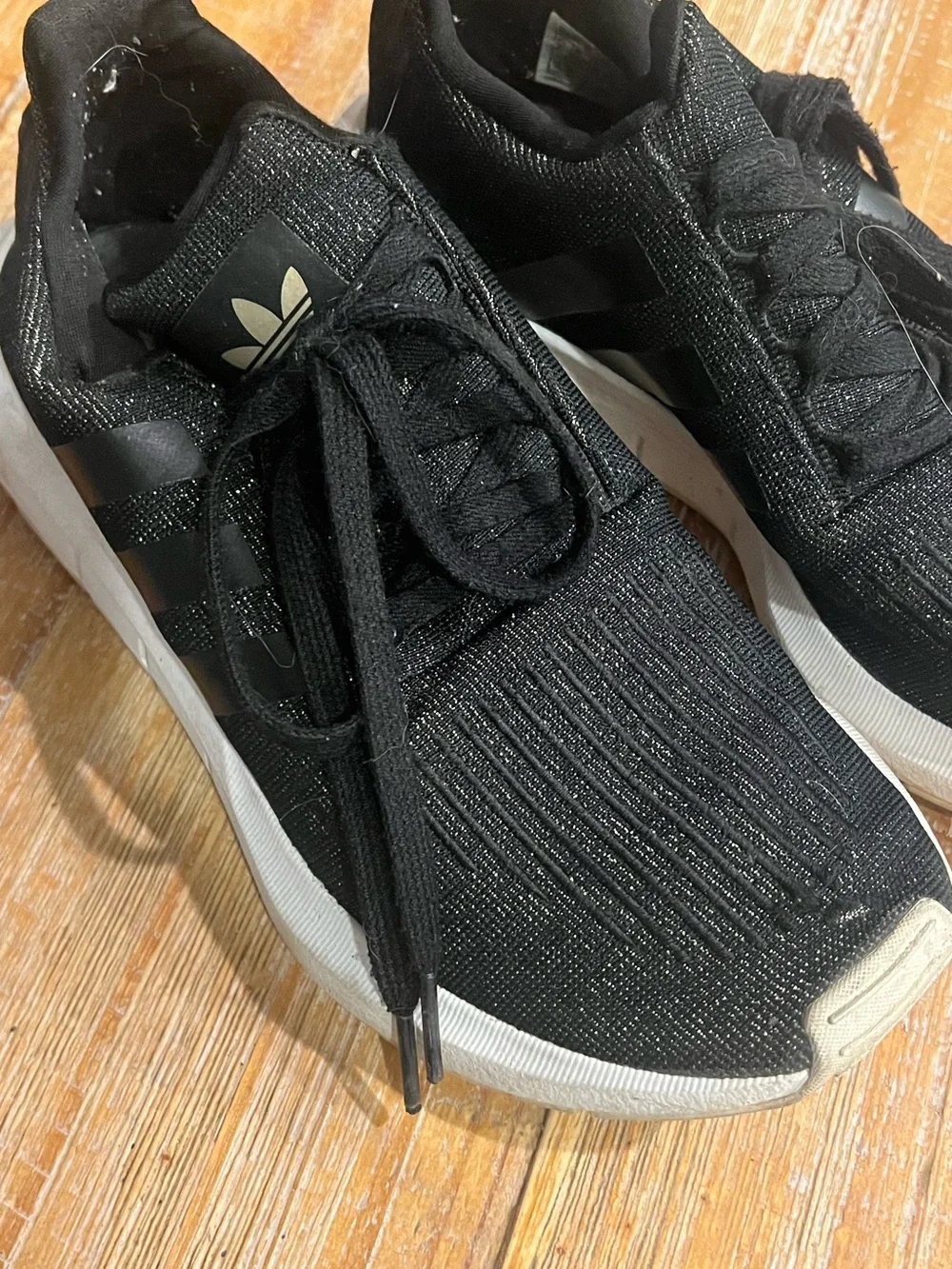 DEAL Adidas Black Knit Athletic Sneakers / Running Shoes